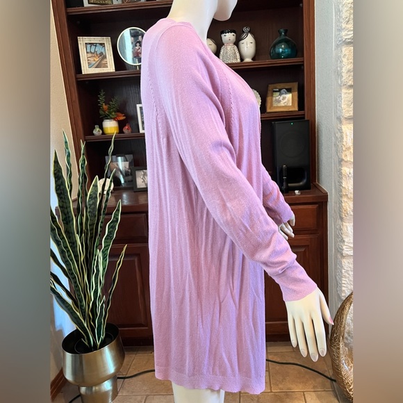 Torrid Longline Cardigan Lilac Sweater Size 0 - Picture 9 of 14